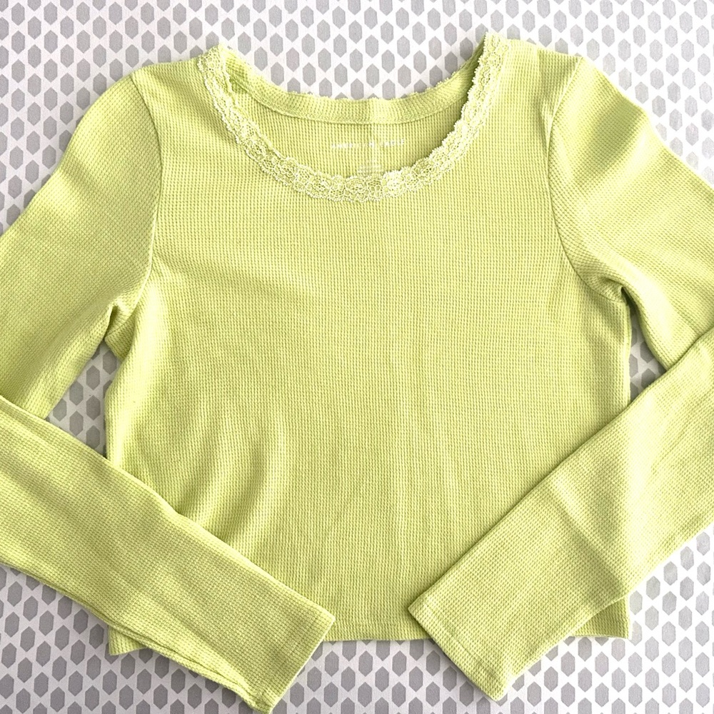 American Eagle Lace Trim Top